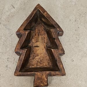 Rustic Wooden Tree-Shaped Tray